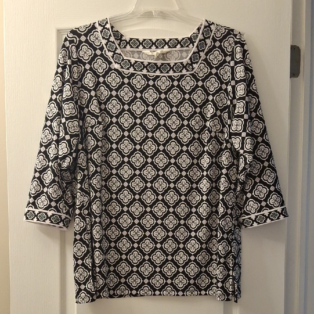 Magnolia Grace 3/4 Sleeve Square Neck Top 2X